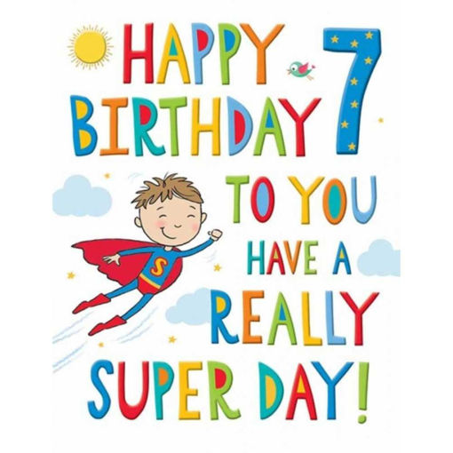 Picture of 7 TODAY BIRTHDAY CARD BOY